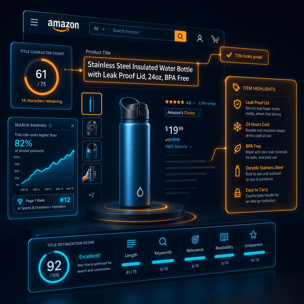 Amazon Just Cut Product Titles to 75 Characters: What Item Highlights Means for Your Listings - Amazon Strategy guide for eCommerce marketplace success