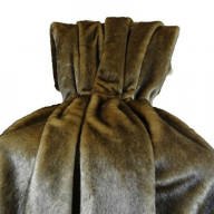 Plutus Wild Mink Fur Handmade Throw Pillow, (Bedspread 102W X 116L Queen)