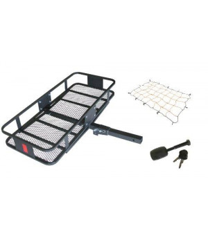 Deluxe Fold-Up Cargo Carrier Kit With Cargo Webbing And Hitch Lock