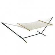 Cotton Rope Hammock and Stand Combination 