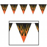 Flame Pennant Banner (Pack Of 12)