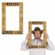 Western Wanted Photo Fun Frame (Pack Of 12)
