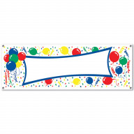 Balloons Sign Banner (Pack Of 12)