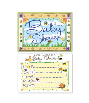 B Is For Baby Invitations (Pack Of 12)