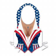 Plastic Female Patriotic Vest (Pack Of 48)