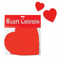 Pkgd Printed Heart Cutouts (Pack Of 24)