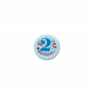 My 2Nd Birthday Satin Button (Pack Of 6)