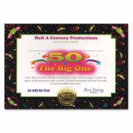 50 Is The Big One Certificate (Pack Of 6)