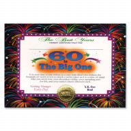 60 Is The Big One Certificate (Pack Of 6)