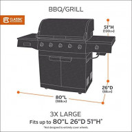 Classic Accessories 55-310-350401-00 Grill Cover, XXX-Large, Black