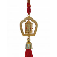 Golden Twirling Prayer Wheel Charm
