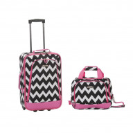 2 Pc Pink Chevron Luggage Set - Pinkchevron