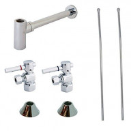 Kingston Brass Trimscape CC43101DLLKB30 Contemporary Plumbing Sink Trim Kit with P Trap for Lavatory and Kitchen, Chrome