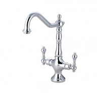 Kingston Brass Heritage Double Handle Kitchen Faucet Without Sprayer