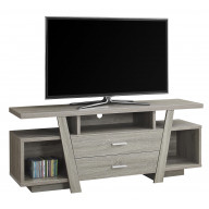 Tv Stand, 60 Inch, Console, Media Entertainment Center, Storage Drawers, Living Room, Bedroom, Laminate, Brown, Contemporary, Modern