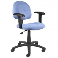Boss Pink Microfiber Deluxe Posture Chair W/ Adjustable Arms.