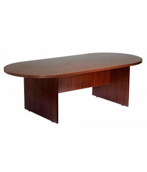 Boss 95W X 47D Race Track Conference Table, Mahogany