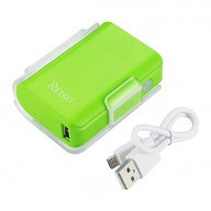 POWER BANK 4000mAh with 25cm micro USB cable GREEN