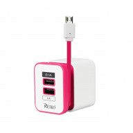 TRAVEL CHARGER 2A5V USB CHARGER HOT PINK