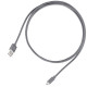 Reversible USB-A to Reversible Micro-B cable 1 meter(3.3ft), Nylon Braided and aluminum shell, Silver