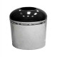 Decorative Dometop Recycling Containers Chrome with blue accents 
