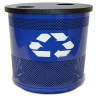 Perforated Recycling Receptacle Blue Streak II 