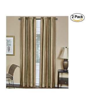 Achim Home Furnishings Ombre Window Panel, 50-Inch by 84-Inch, Earth (Set of 2)