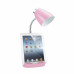 Limelights Gooseneck Organizer Desk Lamp with iPad Tablet Stand Book Holder, Pink