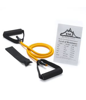 Black Mountain Products Single Resistance Band Orange - Door Anchor and Starter Guide Included 35-40lbs