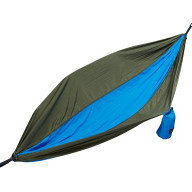 Two Person Parachute Camping Hammock with Tree Ropes Blue/Olive