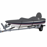 Classic Accessories StormPro Heavy Duty Outboard Ski-Boat Cover with Support Pole, Fits Boats 15'6