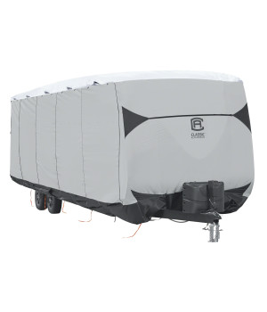 Classic Accessories OverDrive SkyShield Deluxe Tyvek Travel Trailer Cover, Fits 15' - 18' Trailers - Water Repellent Tyvek RV Cover (80-382-103001-EX)