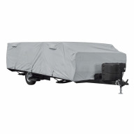 Classic Accessories OverDrive PermaPRO Folding Camping Trailer Cover, Fits 12' - 14'L Trailers - Lightweight Ripstop and Water Repellent RV Cover (80-403-161001-RT)