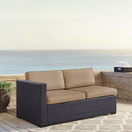 BISCAYNE LOVESEAT WITH INT. ARM WITH MOCHA CUSHIONS