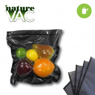 NatureVAC 11''x24'' Precut Vacuum Seal Bags Clear/Black - 50pack