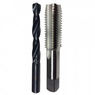 10-24 HSS Plug Tap and matching 25 HSS Drill Bit in plastic pouch.