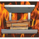 arth's Flame Hybrid Clean Burn, Wood Fireplace System - including natural gas log lighter