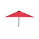 Classic Wood 6.5 ft Square Umbrella - Red
