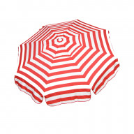 Italian 6 ft Umbrella Acrylic Stripes Red and White - Patio Pole