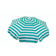 Italian 6 ft Umbrella Acrylic Stripes Jade Green and White - Patio Pole