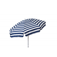 Italian 6 ft Umbrella Acrylic Stripes Navy and White-Patio Pole