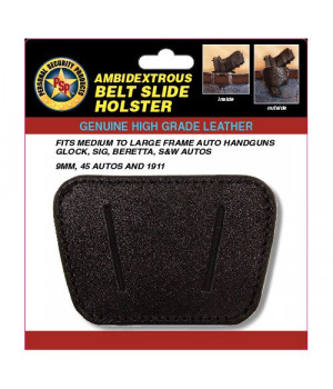 Belt Slide Holster, fits small to medium frame auto handguns-Black