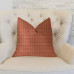 Plutus Crimson Square Red and Beige Luxury Throw Pillow - Double sided 12