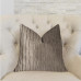 Plutus Solitude Gray Luxury Throw Pillow - Double sided 22