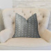Plutus Trivoli Circle Gray and Cream Handmade Luxury Pillow - Double sided 16