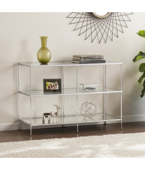 Knox Glam Mirrored Console Table - Chrome