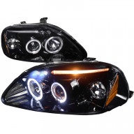 HALO LED PROJECTOR GLOSS BLACK HOUSING WITH SMOKED LENS - 2LHP-CV96G-TM
