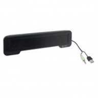 USB SoundBar Stereo Speakers, 2x2.5W, Black Color, Powered by USB
