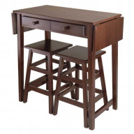 Ergode Mercer Double Drop Leaf Table with 2 Stools