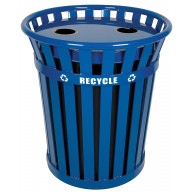 Outdoor recycling receptacle Blue 